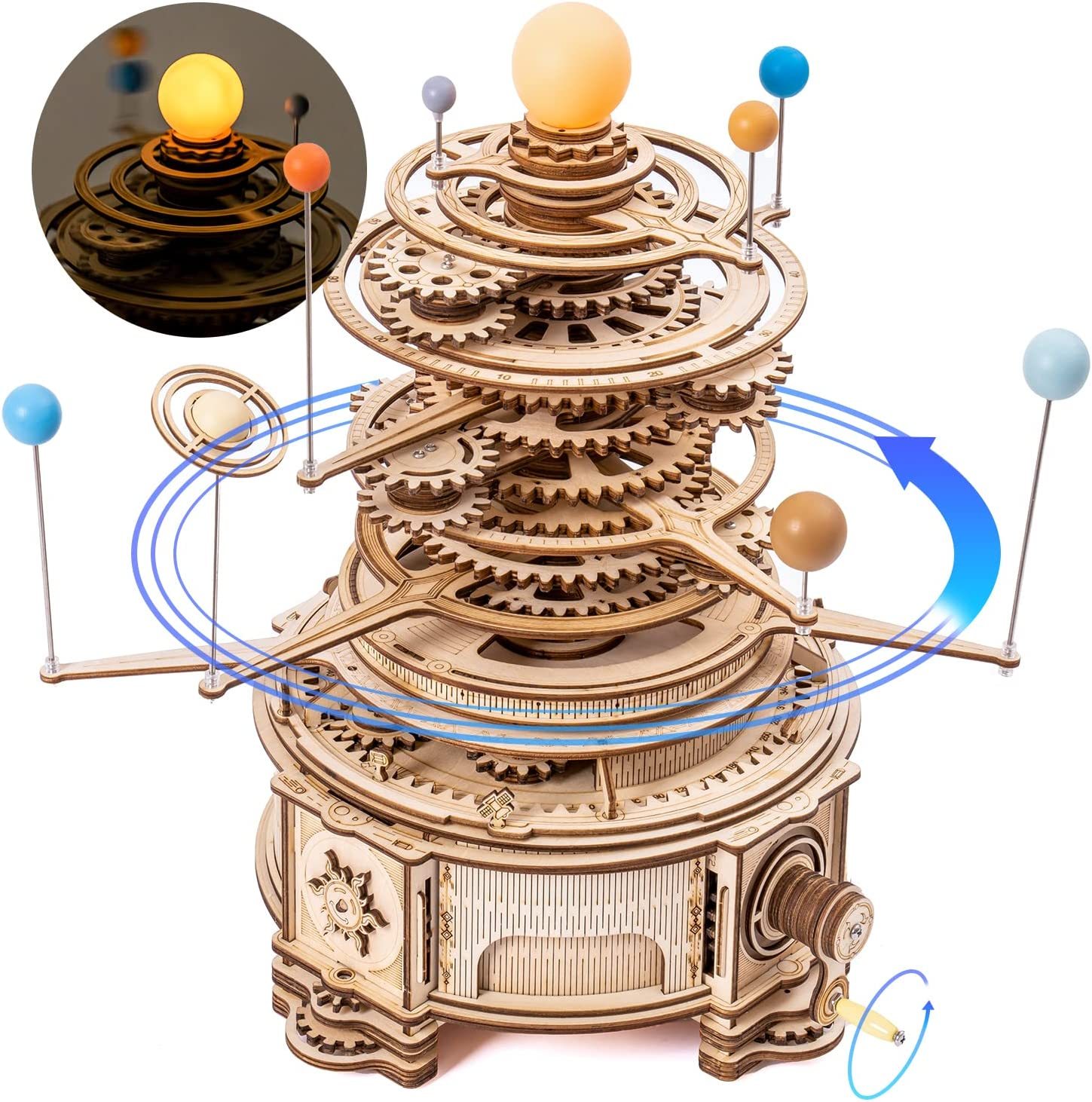 Rotatable Mechanical Orrery 3D Wooden Puzzle Games 7 Rotatable Mechanical Orrery 3D Wooden Puzzle Games - Image 7