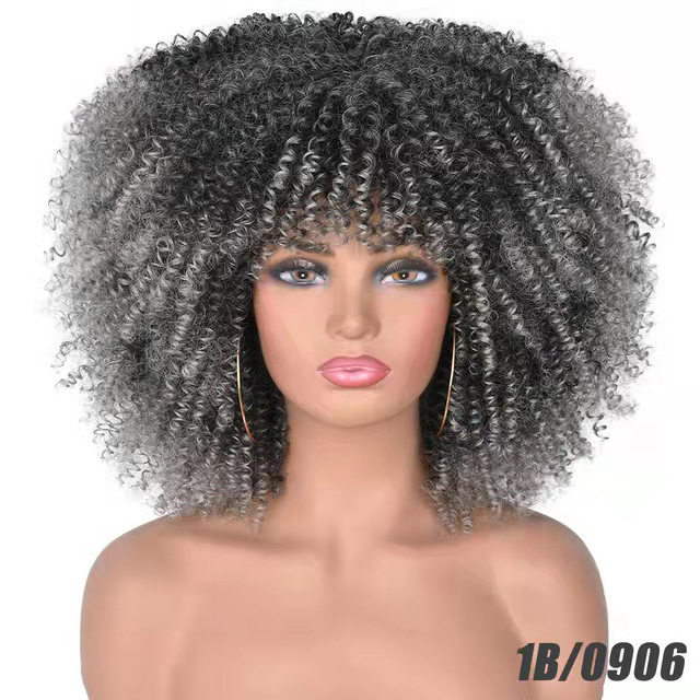African Small Curly Hair Afro Wig Headgear 8 African Small Curly Hair Afro Wig Headgear - Image 8