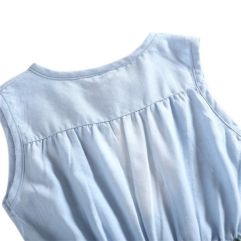 Children Sleeveless Denim Dresses 8 Children Sleeveless Denim Dresses - Image 8