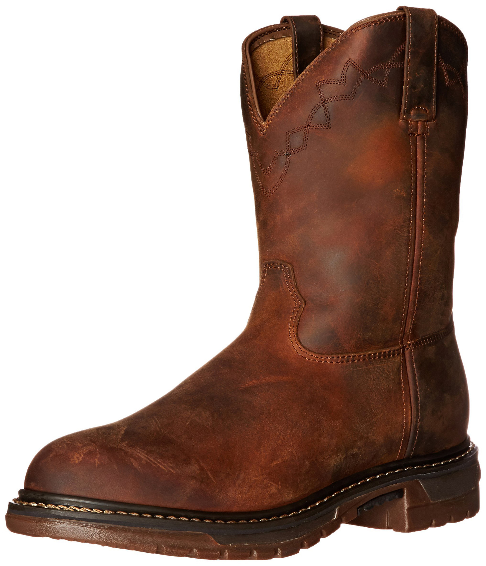 Men's Motorcycle Boots With Round Toes, Square Heels, Elastic Cuffs 3 Men's Motorcycle Boots With Round Toes, Square Heels, Elastic Cuffs - Image 3