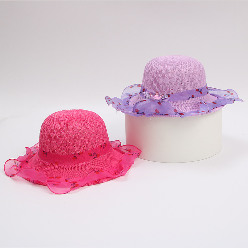 Princess Straw Hat Kids Sun Hat 6 Princess Straw Hat Kids Sun Hat - Image 6
