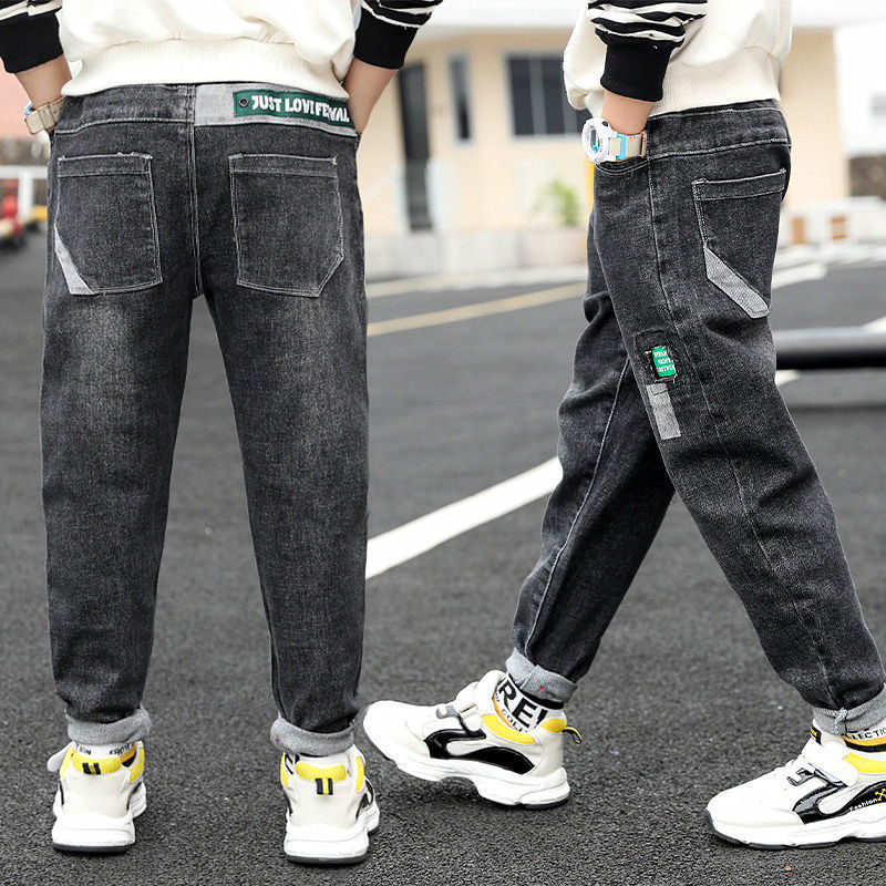 Boys Jeans One-piece Velvet 2 Boys Jeans One-piece Velvet - Image 2