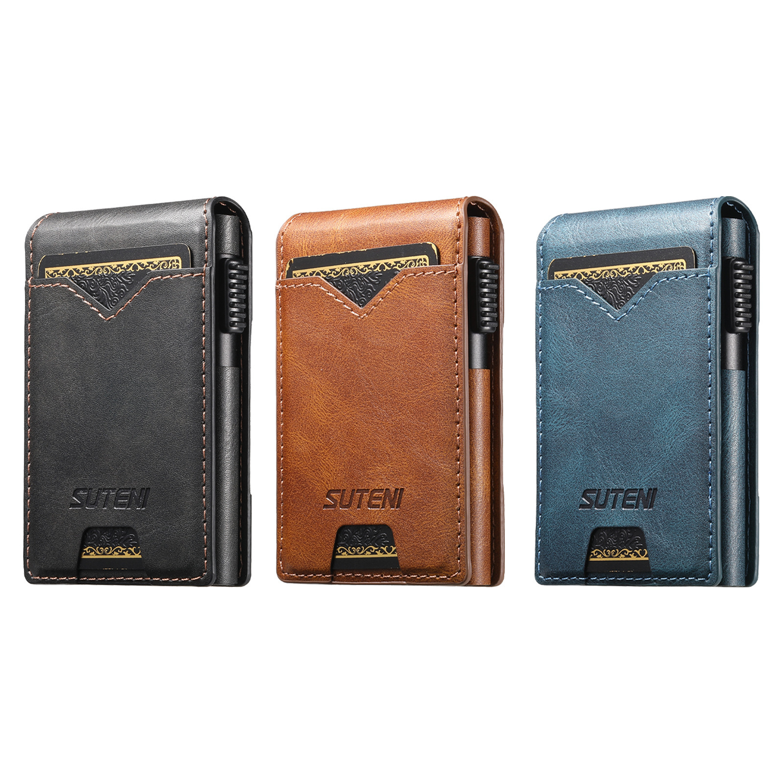 Oil-wax Grain Glossy Full-wrap Leather Card Holder 5 Oil-wax Grain Glossy Full-wrap Leather Card Holder - Image 5