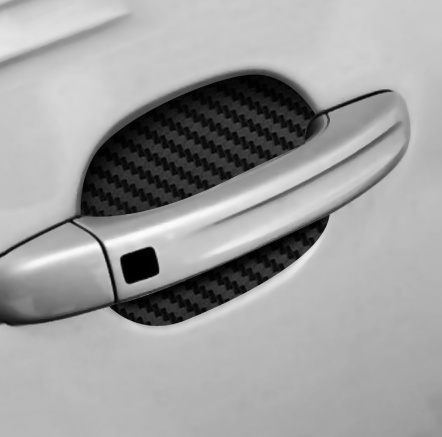 Set Of Car Door Stickers Carbon Fiber Scratch Resistant 2 Set Of Car Door Stickers Carbon Fiber Scratch Resistant - Image 2