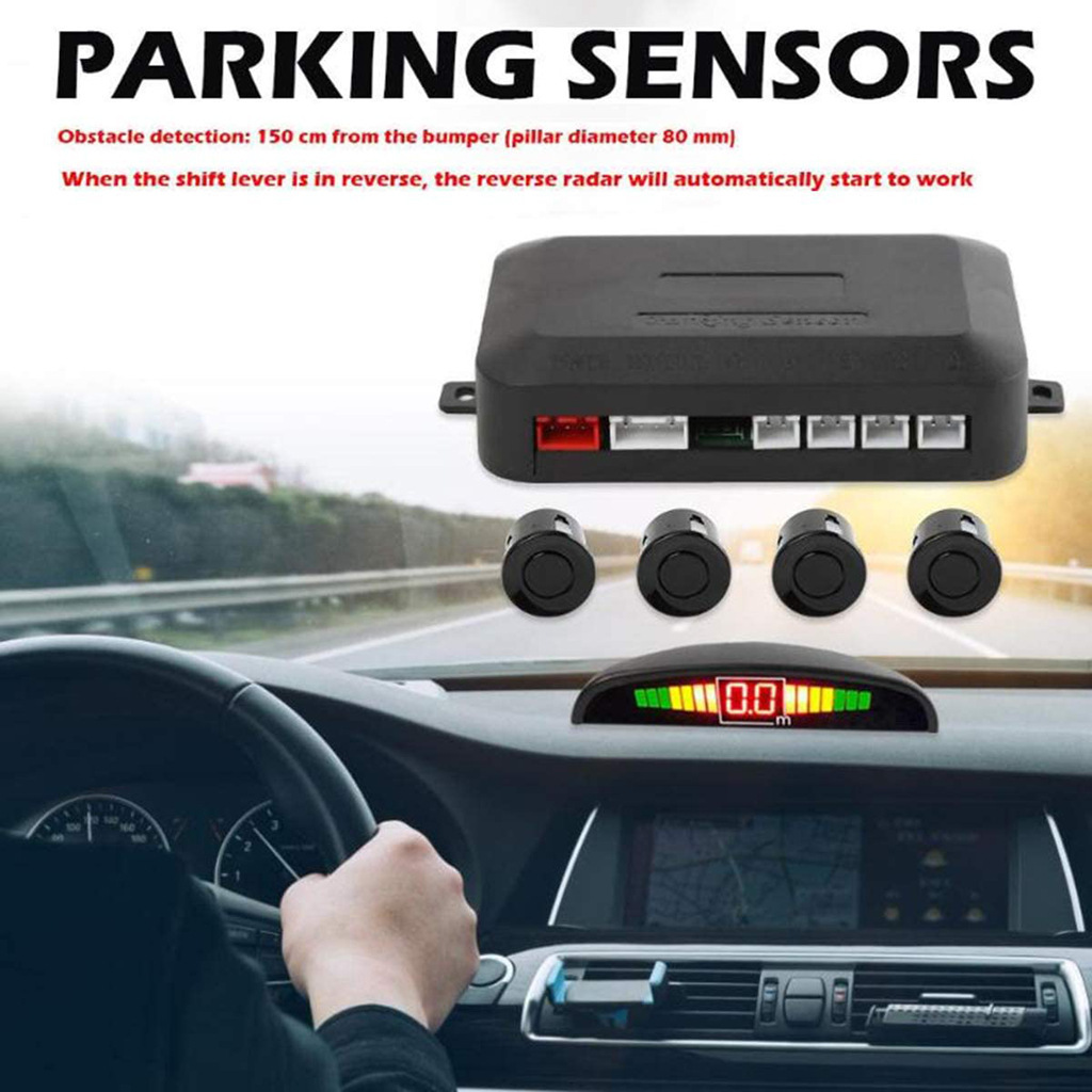 Car LED Crescent Buzzer Parking Sensor 4 Probes 3 Car LED Crescent Buzzer Parking Sensor 4 Probes - Image 3
