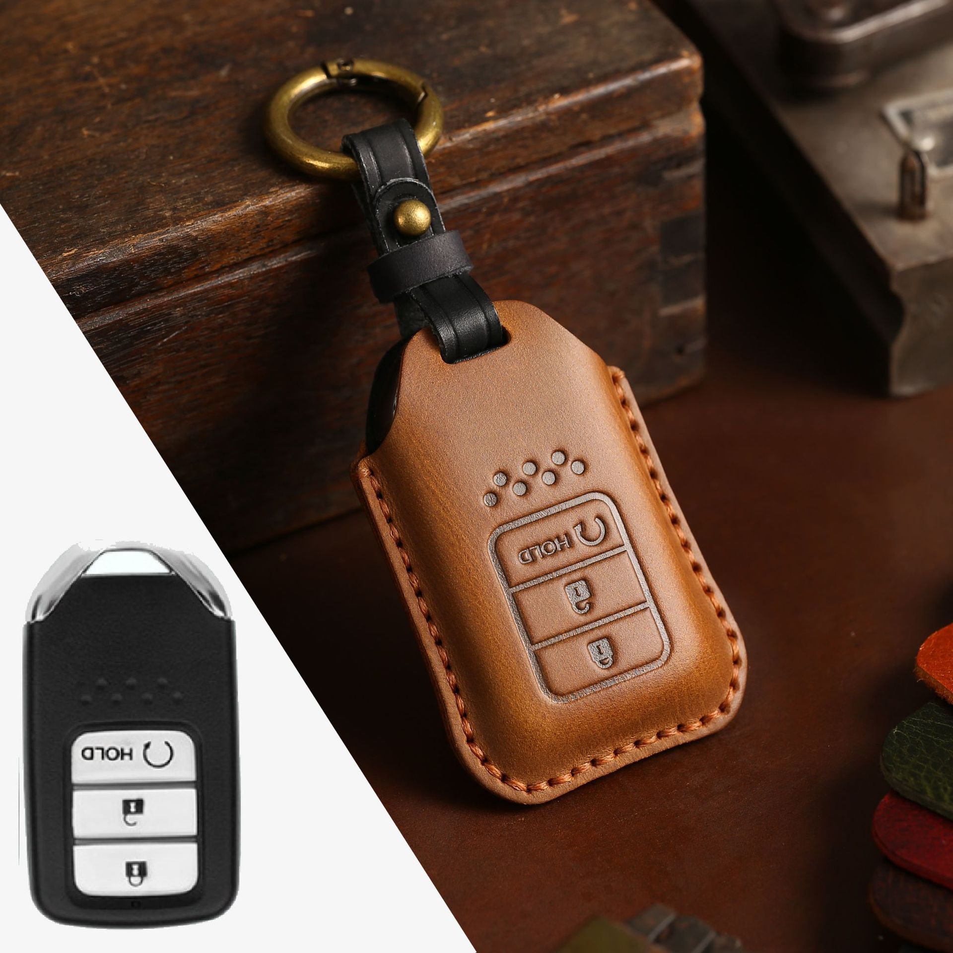 Universal Leather Car Key Case 9 Universal Leather Car Key Case - Image 9