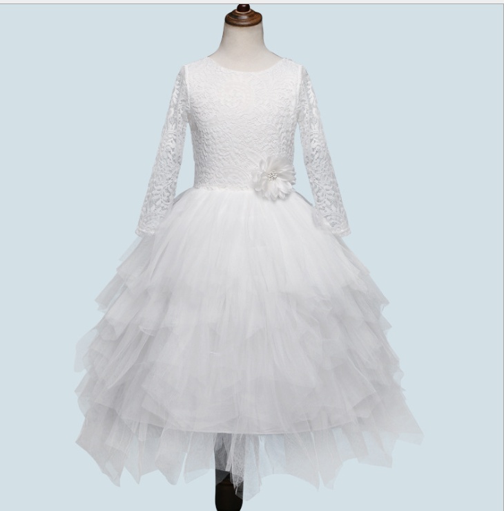 Girl's Long-sleeved Lace Dress 10 Girl's Long-sleeved Lace Dress - Image 10