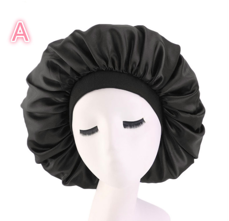 Beauty Print Satin Silk Bonnet Night Cap 1 Beauty Print Satin Silk Bonnet Night Cap