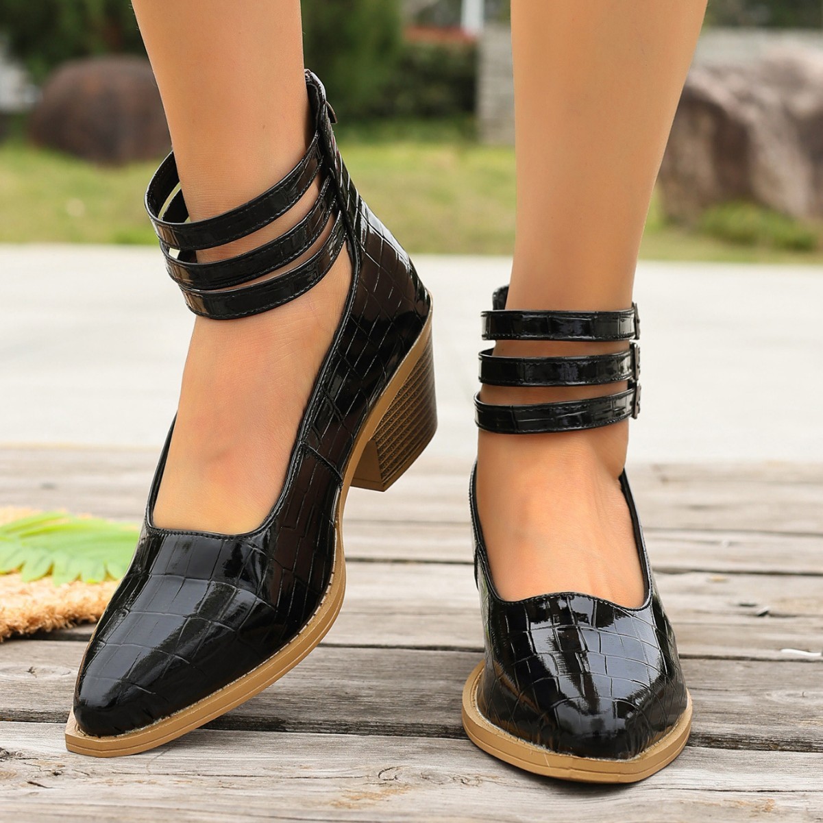 Women's Fashion Zipper High-Heel Pumps 8 Women's Fashion Zipper High-Heel Pumps - Image 8