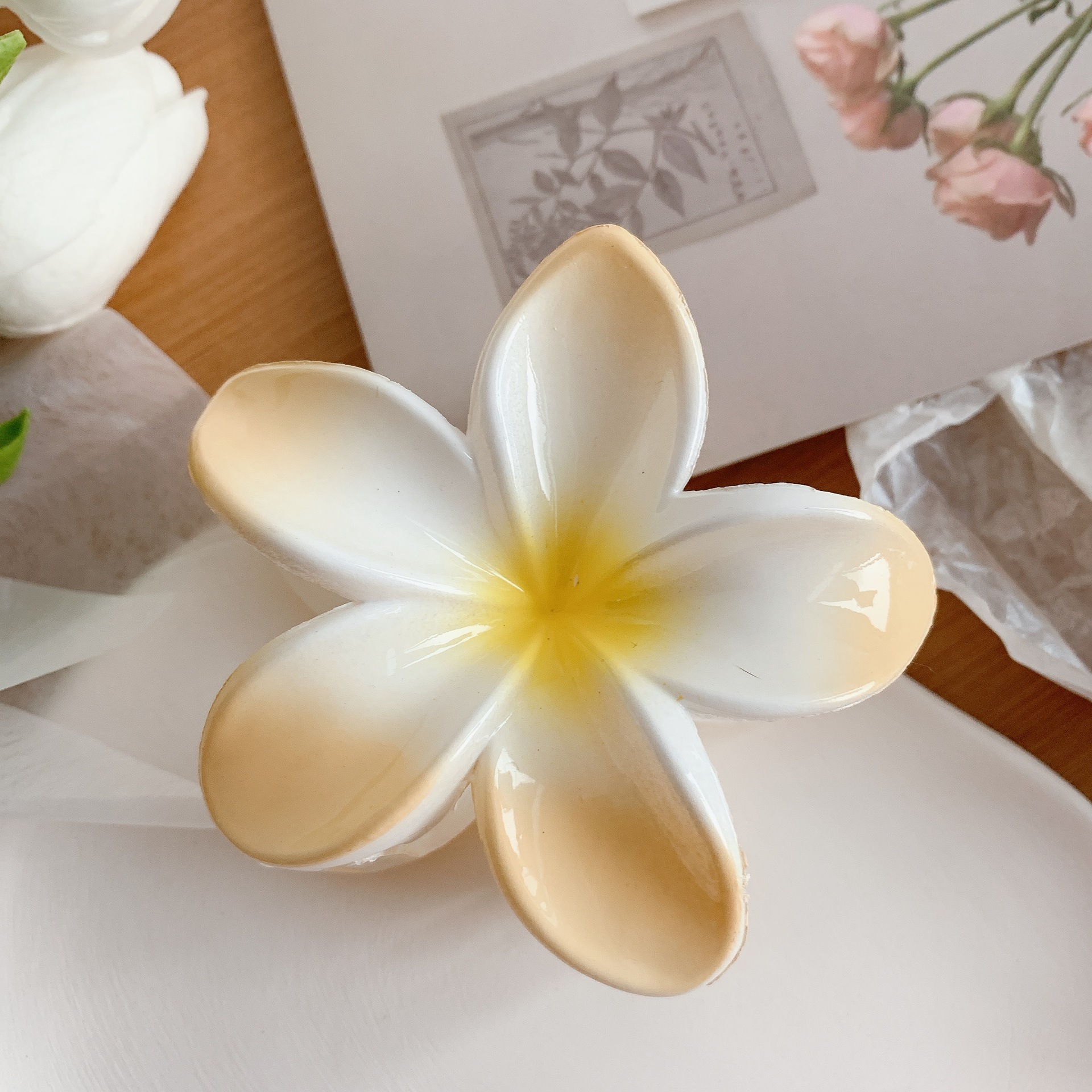 Muweordy Plumeria Hair Clips Flower Hair Clip 2 Muweordy Plumeria Hair Clips Flower Hair Clip - Image 2