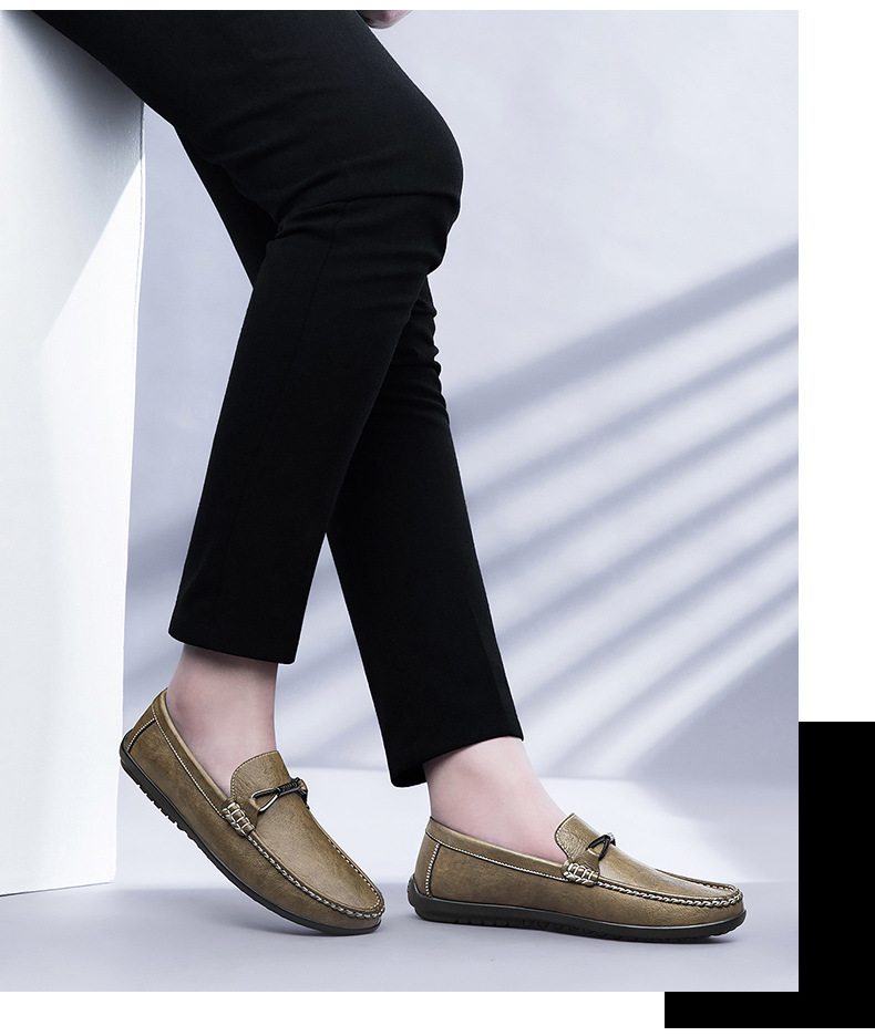 Men's Flat Leather Fashion Casual Shoes 6 Men's Flat Leather Fashion Casual Shoes - Image 6