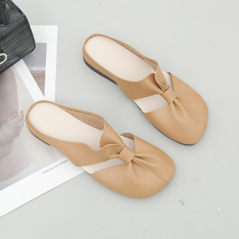 Flat Soled Casual Closed-Toe Half Slippers 2 Flat Soled Casual Closed-Toe Half Slippers - Image 2