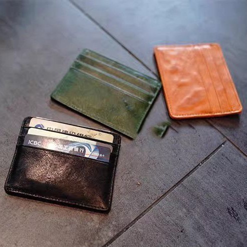 Retro Card Holder Large Capacity Oil-waxed Leather For Drivers License And ID 2 Retro Card Holder Large Capacity Oil-waxed Leather For Drivers License And ID - Image 2
