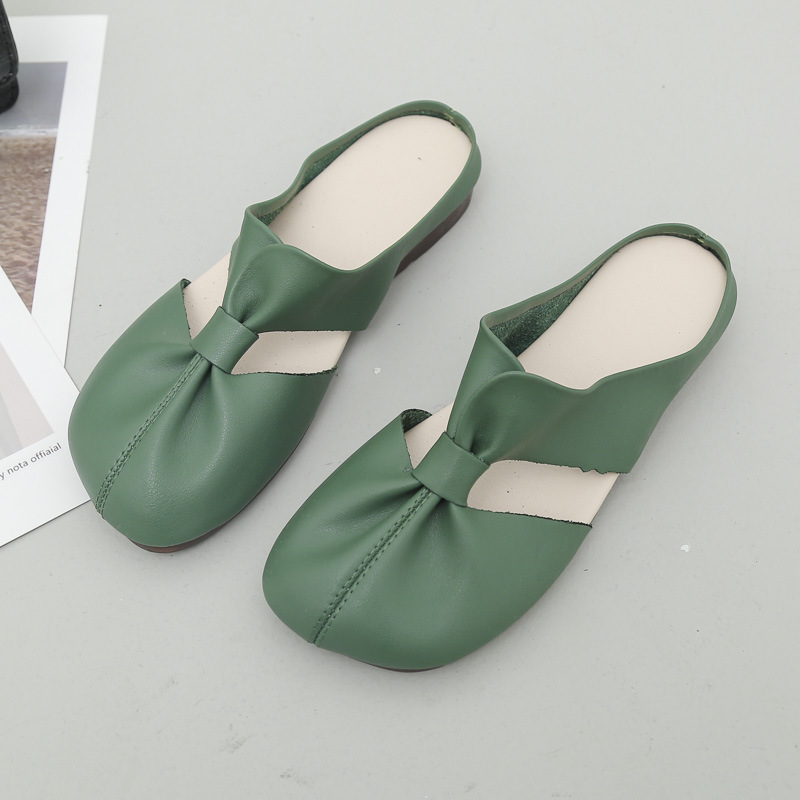 Flat Soled Casual Closed-Toe Half Slippers 4 Flat Soled Casual Closed-Toe Half Slippers - Image 4