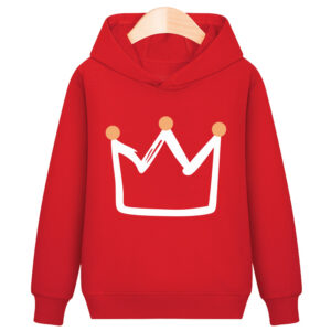 Crown Hooded Plus Velvet Sweatshirt