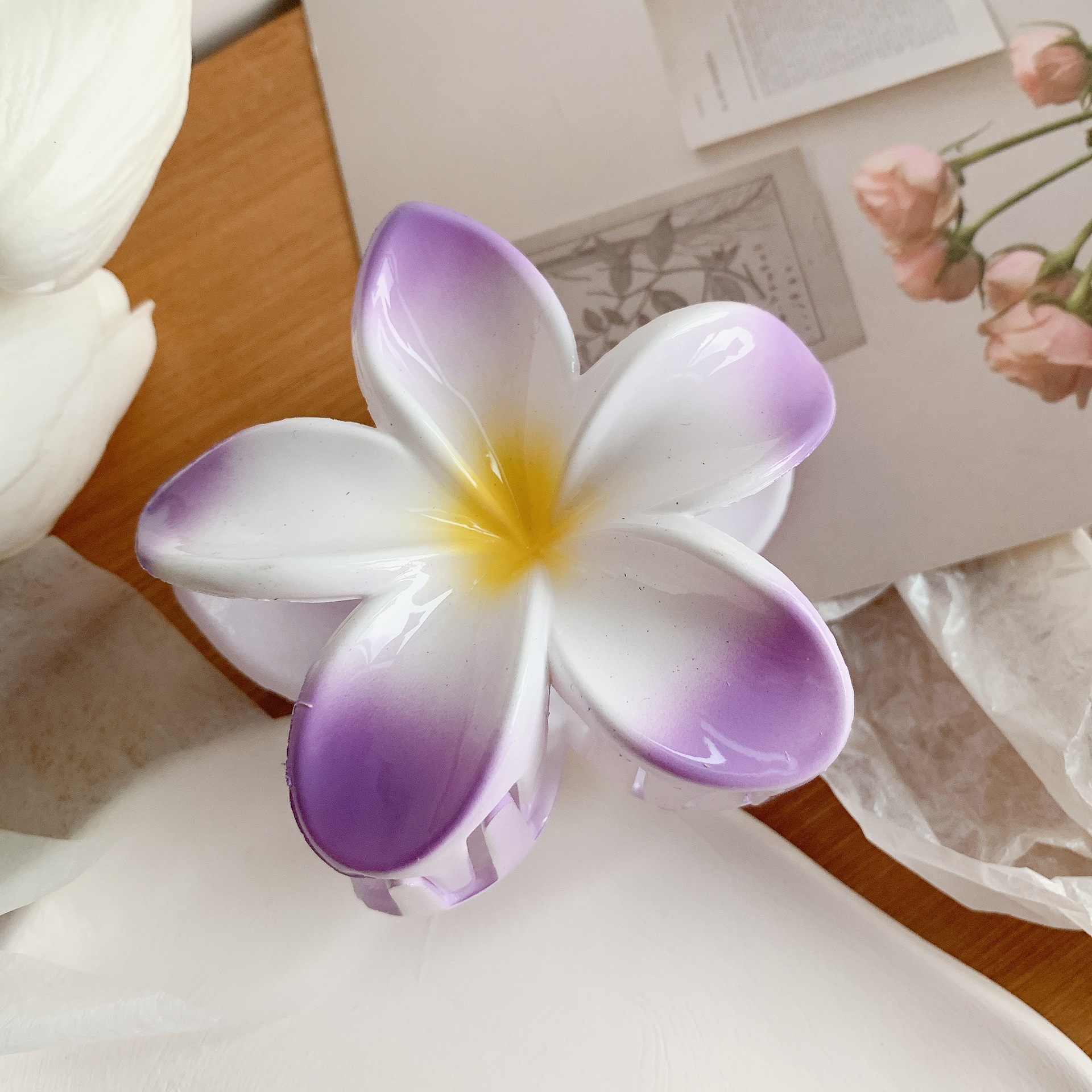 Muweordy Plumeria Hair Clips Flower Hair Clip 9 Muweordy Plumeria Hair Clips Flower Hair Clip - Image 9