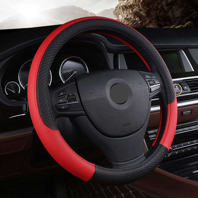 Universal Leather Car Steering Wheel Cover 1 Universal Leather Car Steering Wheel Cover