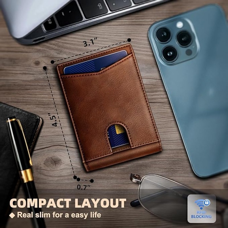 Multifunctional Anti-Theft Retro Card Holder Wallet With Multiple Card Slots For Men 5 Multifunctional Anti-Theft Retro Card Holder Wallet With Multiple Card Slots For Men - Image 5
