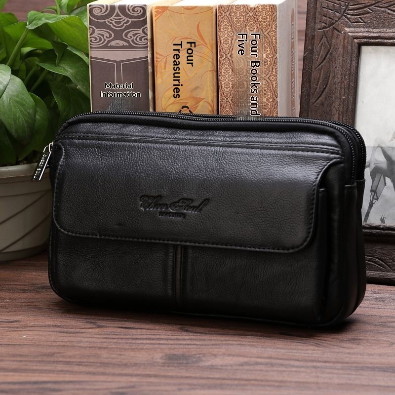 Men's Soft First-Layer Cowhide Clutch Bag 4 Men's Soft First-Layer Cowhide Clutch Bag - Image 4