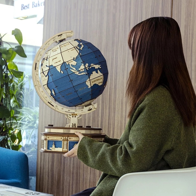 Robot Time Globe Earth 567pcs 3D Wooden Puzzle Games 7 Robot Time Globe Earth 567pcs 3D Wooden Puzzle Games - Image 7