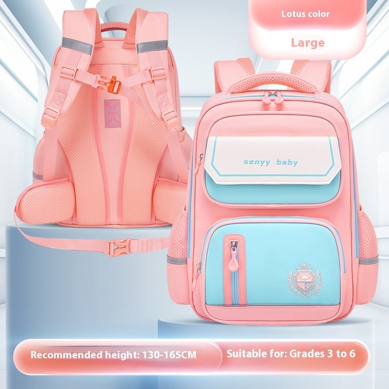Children's Spine Protector Backpack Water-repellent Large Capacity School Bag 7 Children's Spine Protector Backpack Water-repellent Large Capacity School Bag - Image 7