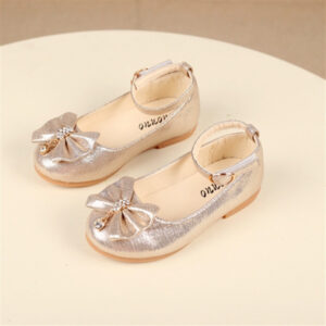Golden Bow Shoes for Girls'
