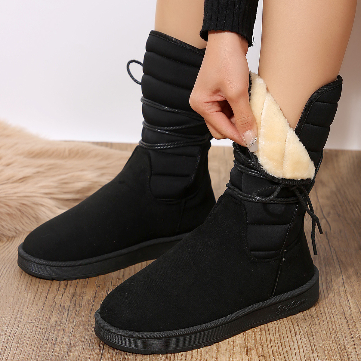 Mid-calf Women Cotton Boots 2 Mid-calf Women Cotton Boots - Image 2
