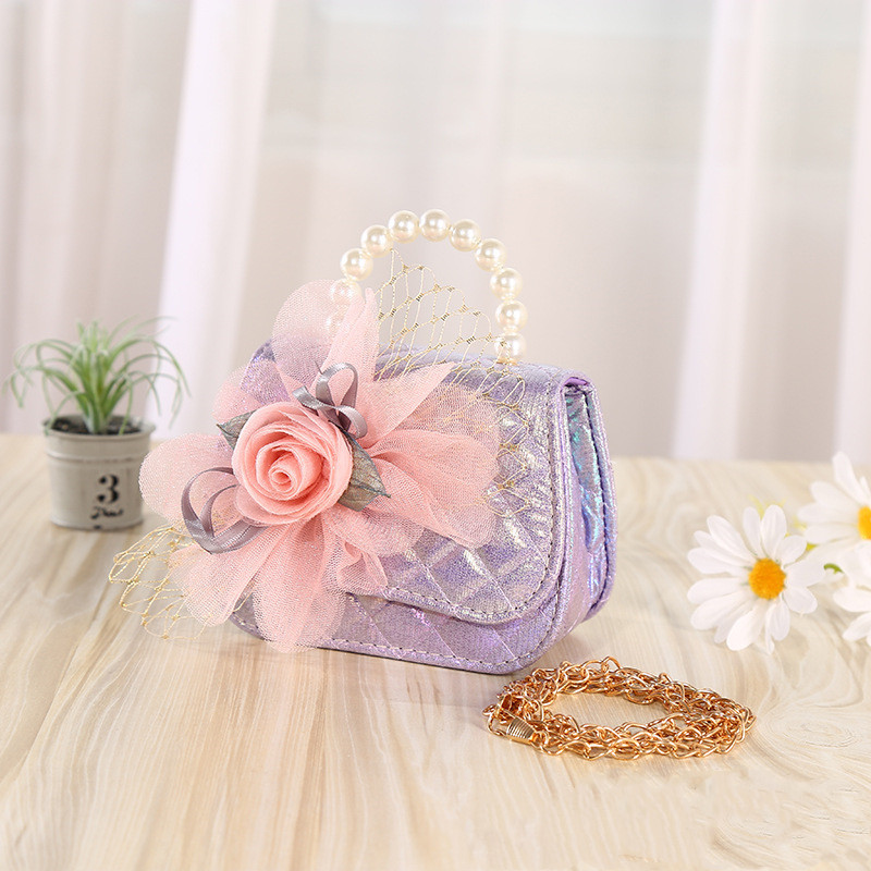Flower Knitted Pearl Crossbody Bag 4 Flower Knitted Pearl Crossbody Bag - Image 4