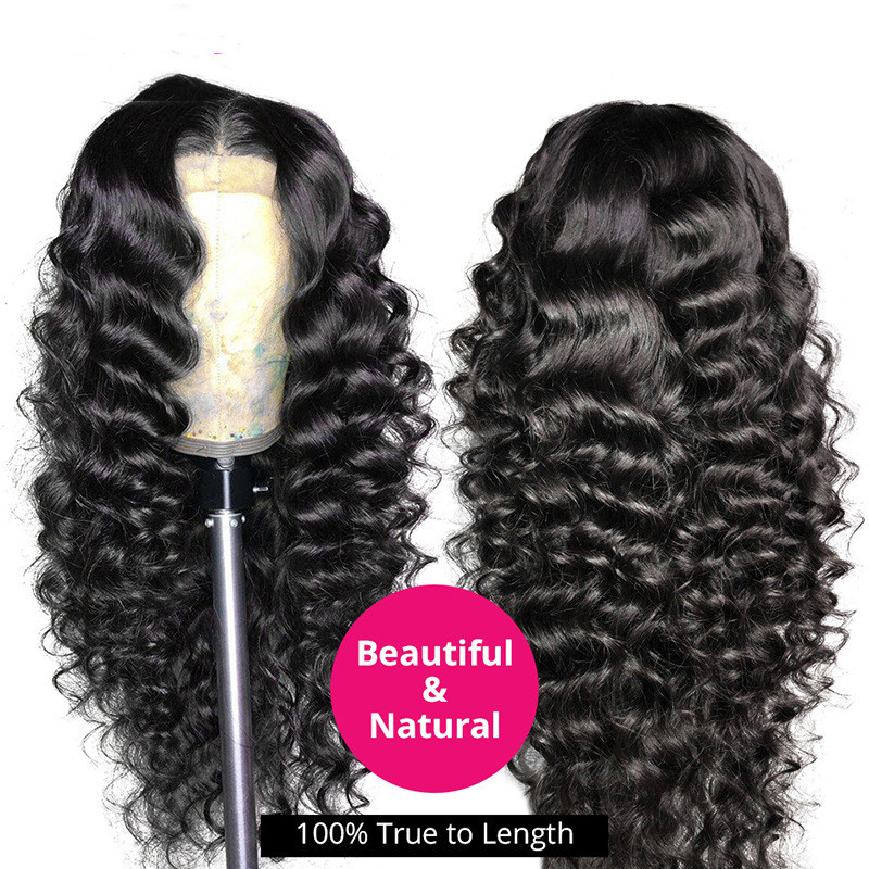 Human Hair Loose Deep Lace Frontal Wigs 13x4 Headgear 7 Human Hair Loose Deep Lace Frontal Wigs 13x4 Headgear - Image 7