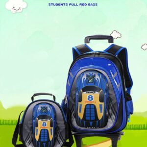 Boy Detachable Trolley Schoolbag to Reduces The Burden