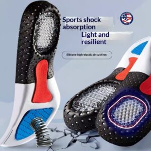 Arch-support Athletic Insoles With Sweat-absorbing Air Cushioning