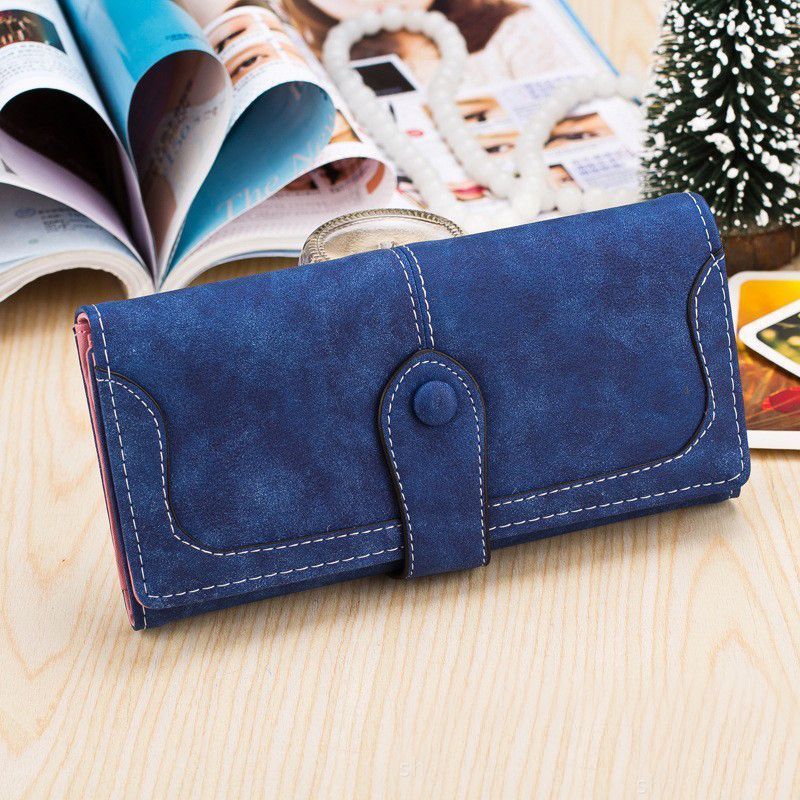 Stylish Matte Long Wallet For Women With Large Capacity 2 Stylish Matte Long Wallet For Women With Large Capacity - Image 2