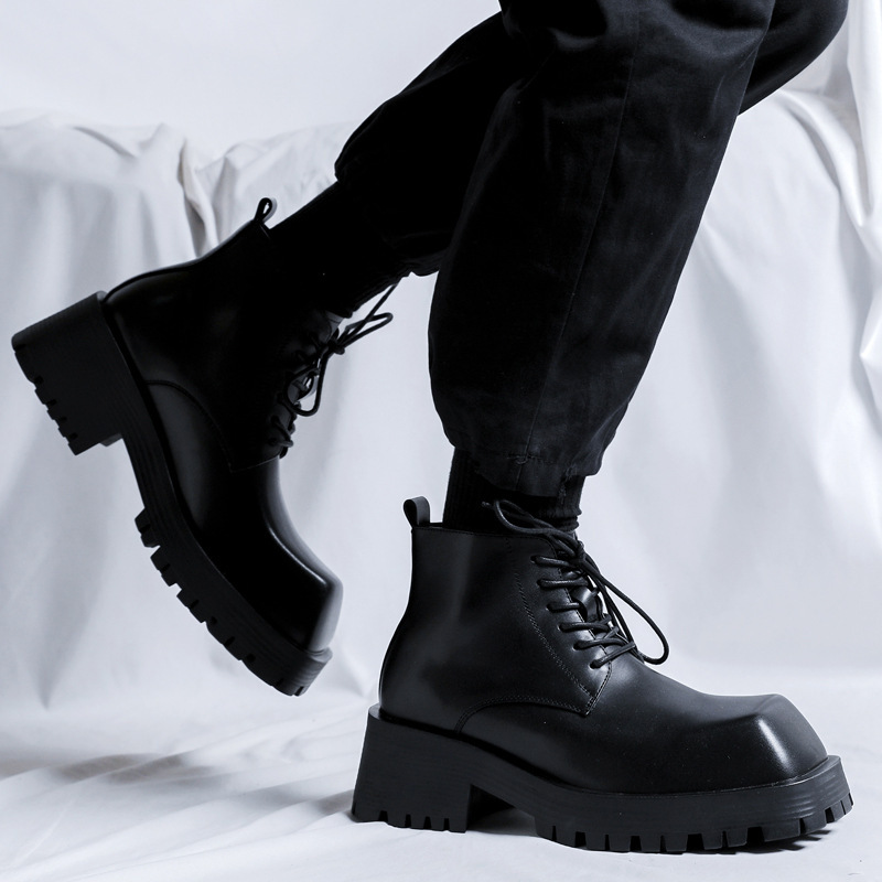 Men's Thick-Soled Formal Shoes Rhino-Horn Derby Style 4 Men's Thick-Soled Formal Shoes Rhino-Horn Derby Style - Image 4