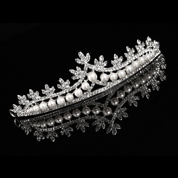 Bridal Pearl Crown Jewelry Hair Accessories 1 Bridal Pearl Crown Jewelry Hair Accessories
