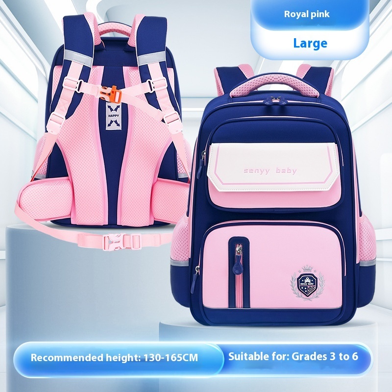 Children's Spine Protector Backpack Water-repellent Large Capacity School Bag 2 Children's Spine Protector Backpack Water-repellent Large Capacity School Bag - Image 2