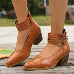 Women's Fashion Zipper High-Heel Pumps