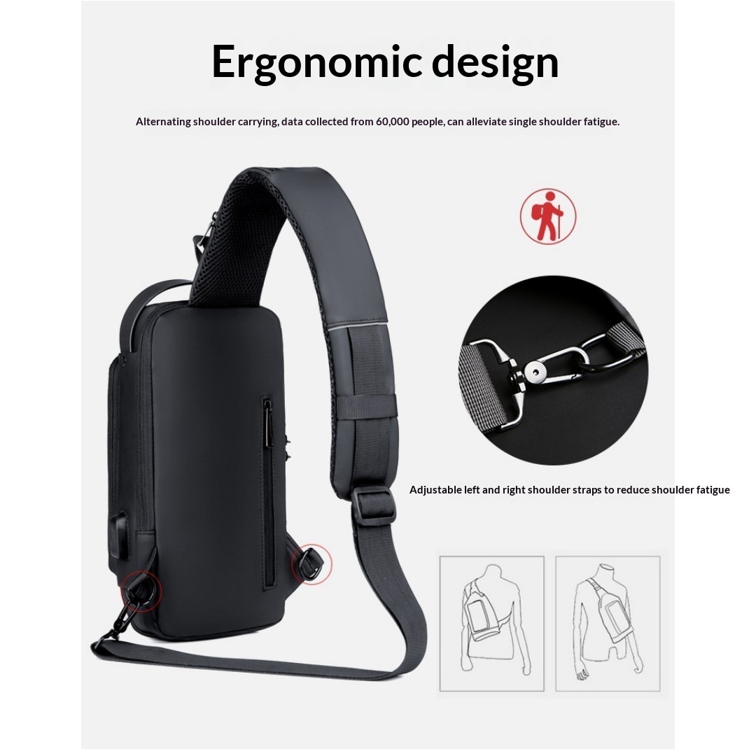 Men's Password-protected Security Backpack, shoulder Bag 10 Men's Password-protected Security Backpack, shoulder Bag - Image 10