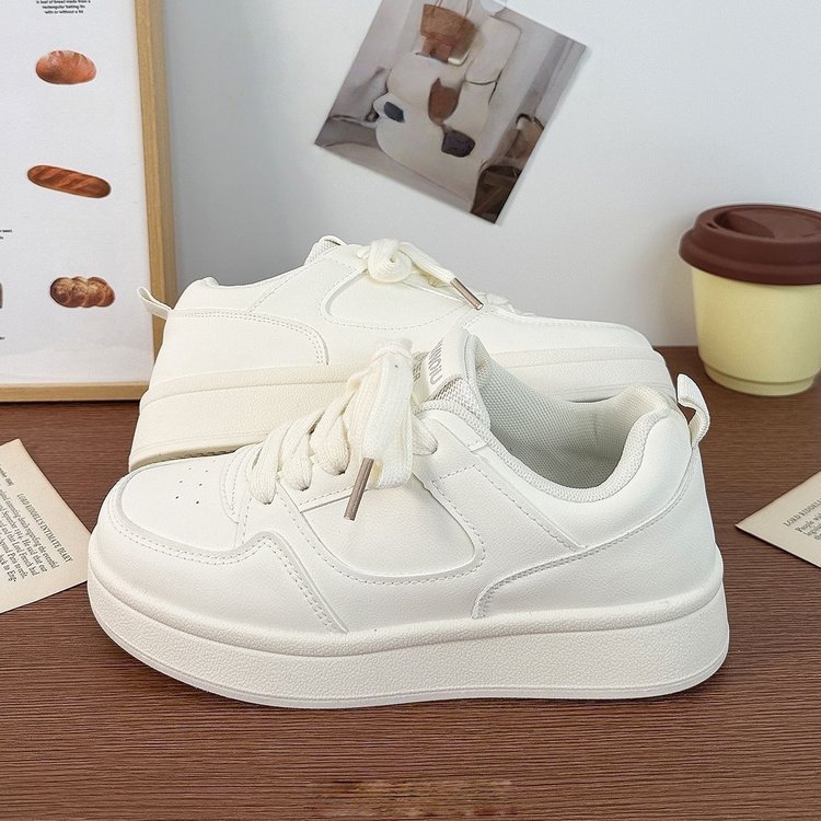 Women's White Sneakers, Versatile Platform Casual Sports Shoes 1 Women's White Sneakers, Versatile Platform Casual Sports Shoes