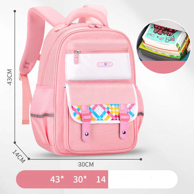 School bag for Students 1-6 Grade Large Capacity Ridge Protection Backpack 2 School bag for Students 1-6 Grade Large Capacity Ridge Protection Backpack - Image 2