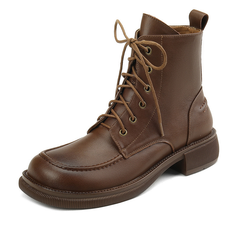 Shoes Big Toe Martin Lace-up Ankle Boots Single-layer Boots 4 Shoes Big Toe Martin Lace-up Ankle Boots Single-layer Boots - Image 4