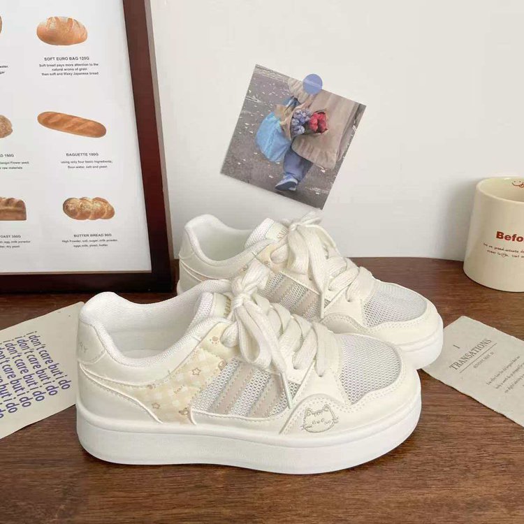Low-Top White Casual Sneakers Soft Sole 2 Low-Top White Casual Sneakers Soft Sole - Image 2