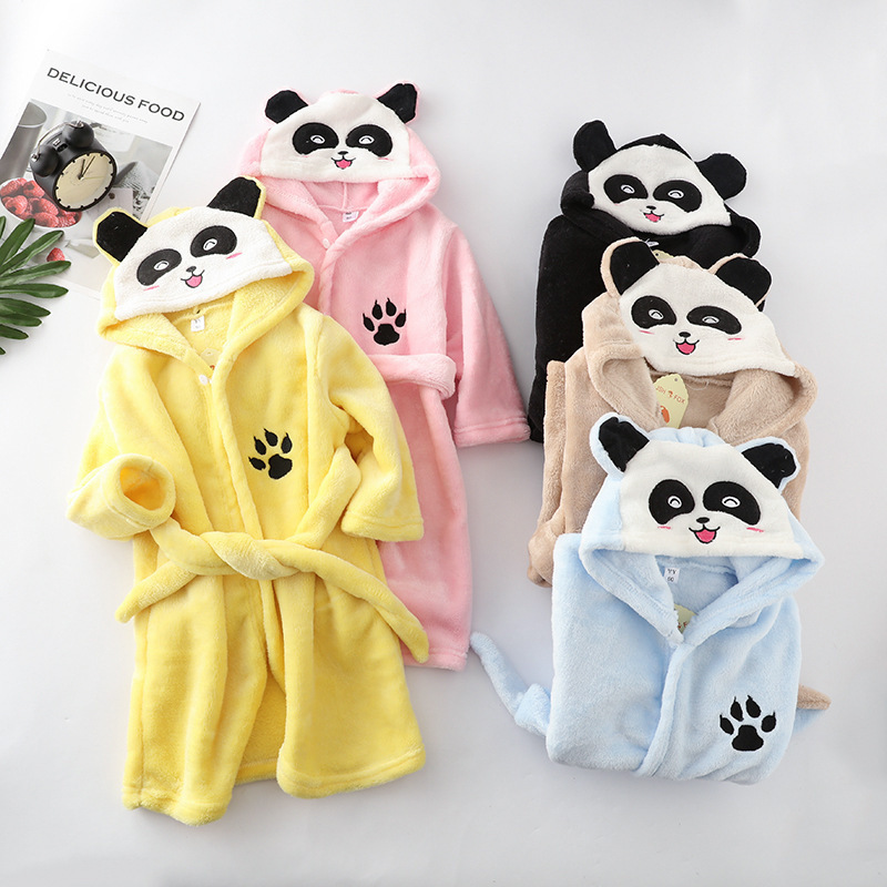 Flannel Lace Hooded Bathrobe 3 Flannel Lace Hooded Bathrobe - Image 3