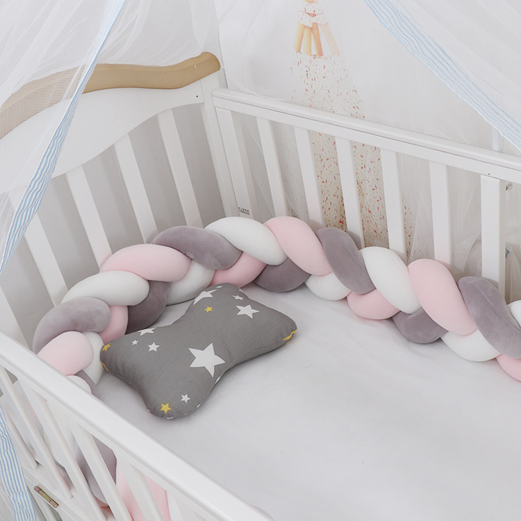 Baby Bumper Bed Braid Knot Pillow Cushion Room Decor 4 Baby Bumper Bed Braid Knot Pillow Cushion Room Decor - Image 4