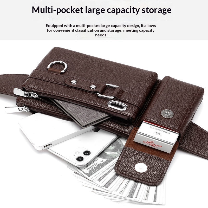 Men's Waist Bag Large-Capacity Multifunction Crossbody Bag 6 Men's Waist Bag Large-Capacity Multifunction Crossbody Bag - Image 6