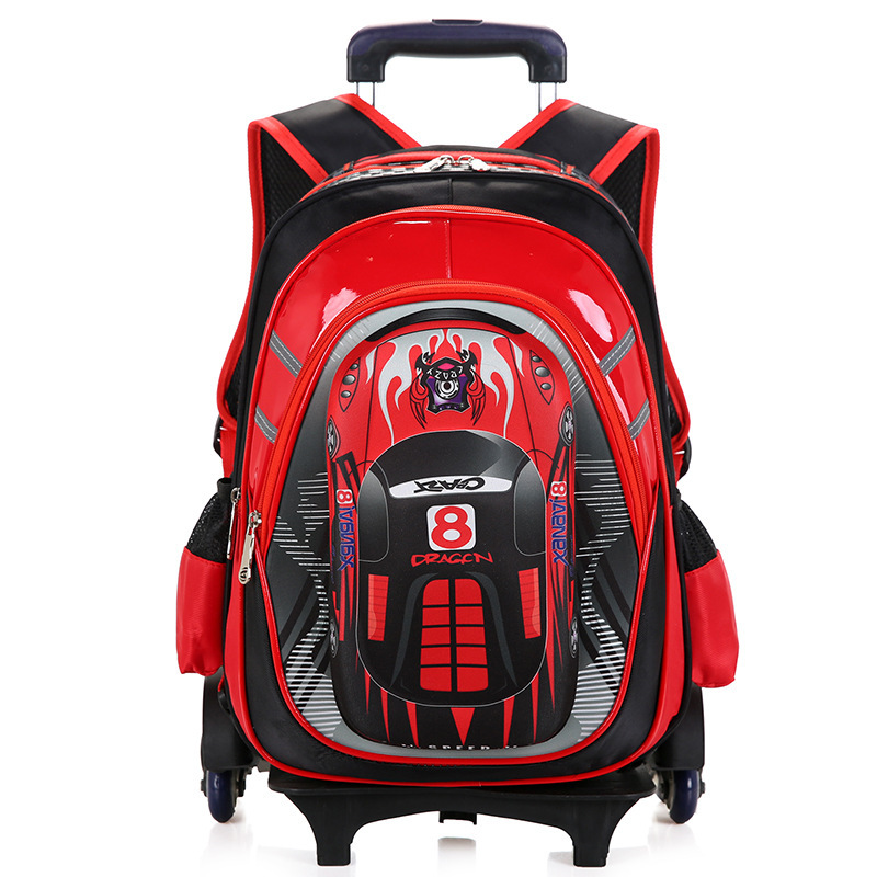 Boy Detachable Trolley Schoolbag to Reduces The Burden 3 Boy Detachable Trolley Schoolbag to Reduces The Burden - Image 3