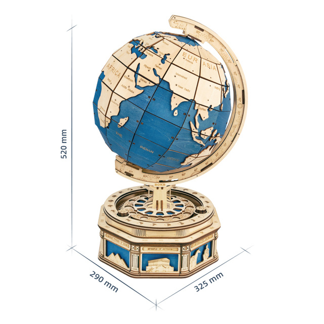 Robot Time Globe Earth 567pcs 3D Wooden Puzzle Games 3 Robot Time Globe Earth 567pcs 3D Wooden Puzzle Games - Image 3