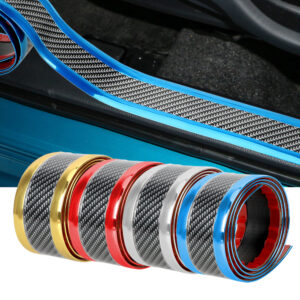 Car Carbon Fiber Pattern Door Protective Sticker