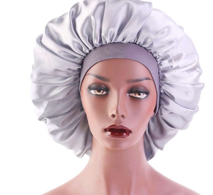 Beauty Print Satin Silk Bonnet Night Cap 4 Beauty Print Satin Silk Bonnet Night Cap - Image 4