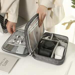 Double-layer Cable Organizer Travel Digital Accessory Storage Bag