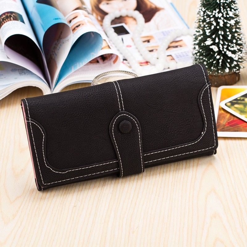 Stylish Matte Long Wallet For Women With Large Capacity 3 Stylish Matte Long Wallet For Women With Large Capacity - Image 3